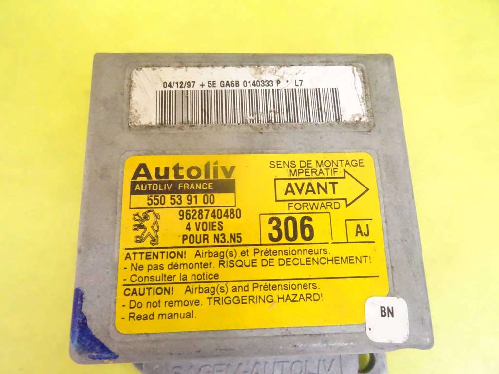 фото №1, Модуль датчик подушка безпеки peugeot 306 550539100 nr1497