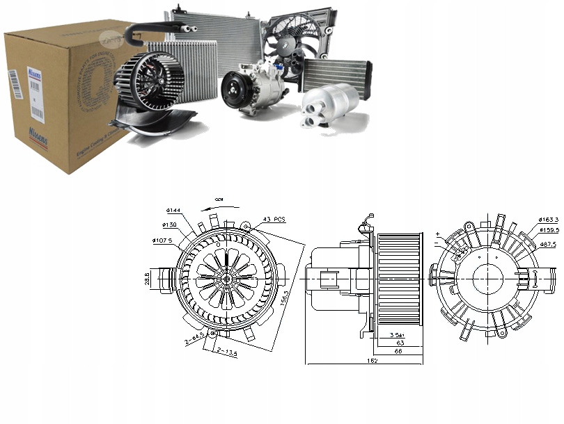 фото №1, Nissens 87180 вентилятор внутрішній