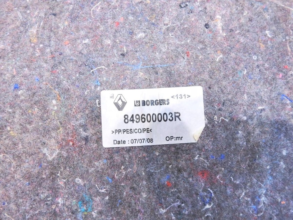 фото №6, Коврик обшивка багажника renault laguna iii