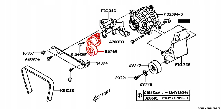фото №10, Натяжитель ремень многоручейковый legacy tribeca h6 3.6