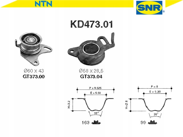 фото №2, Комплект - набір ремінь розподільного валу [snr]