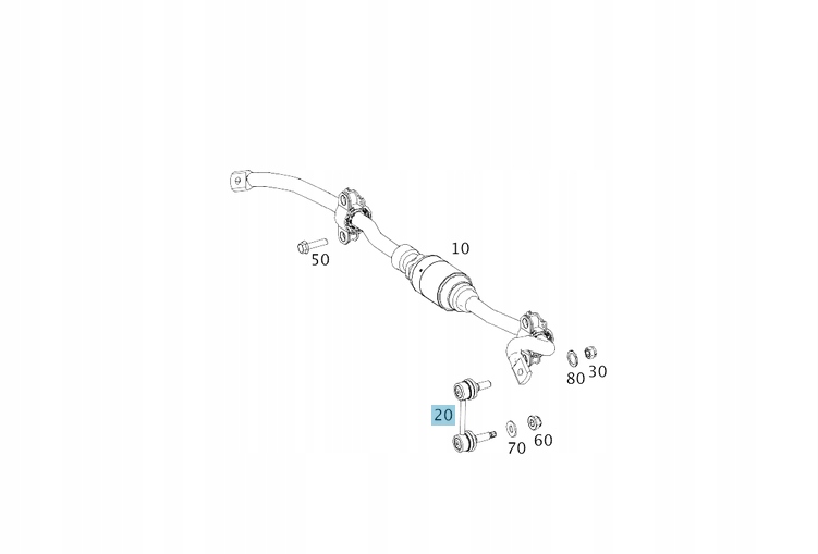 фото №1, Оригінальний з'єднувач стабілізатора задній mercedes w164 w251 w292