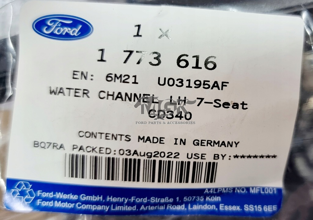 фото №11, Ліва молдинг скло передньої ford galaxy 2009-15