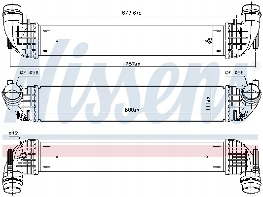Nissens 96140 радиатор воздуха наддувочный Киев
