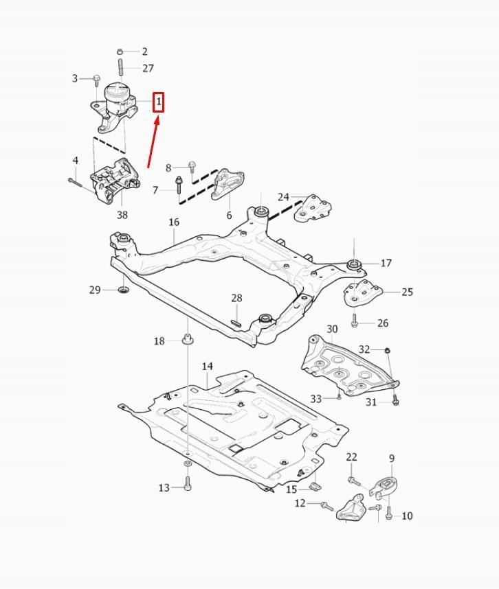фото №9, Volvo v60 mk1 правый кронштейн двигателя 31304038