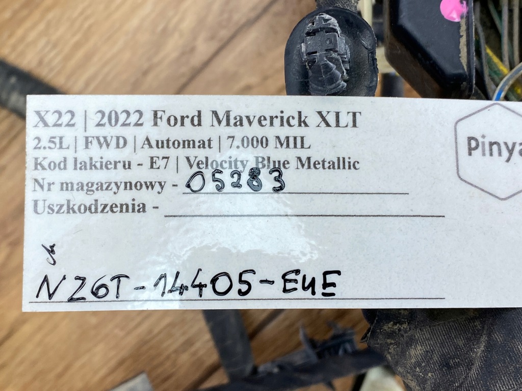 фото №8, Жгут трубопровод шланг кабель ford maverick 2022+ usa