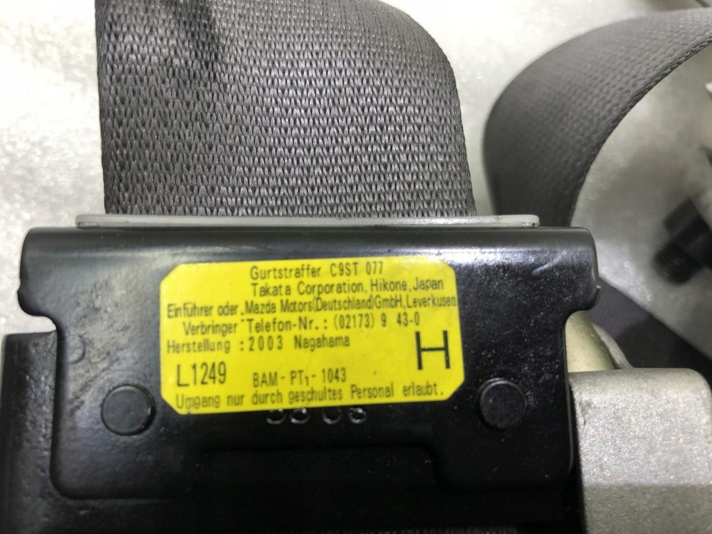 фото №6, Pas безпеки правий перед mazda 6 tkaf2eh777