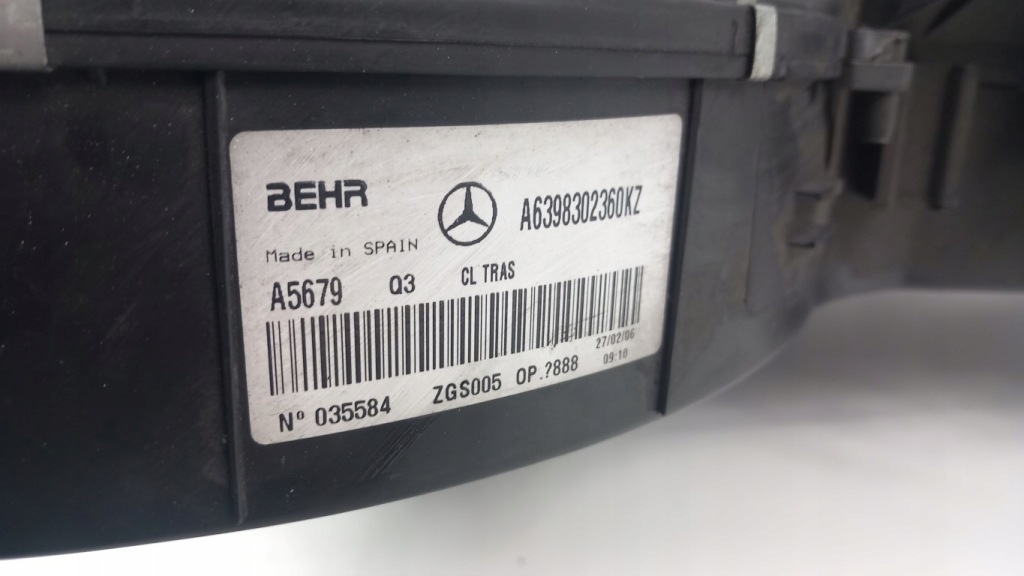 фото №12, Mercedes viano w639 обігрівач задня a6398302360kz