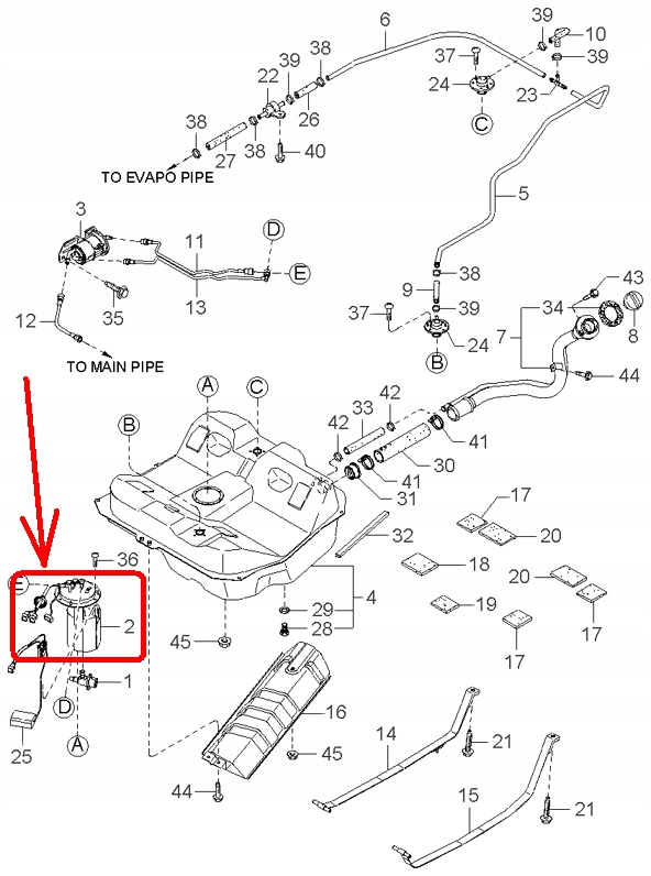 фото №8, Насос пального kia shuma, sephia 97-01 0k2ac1335z
