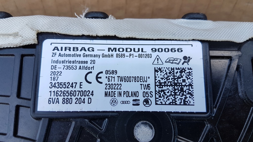 фото №9, Подушка пассажира skoda fabia iv демонтаж