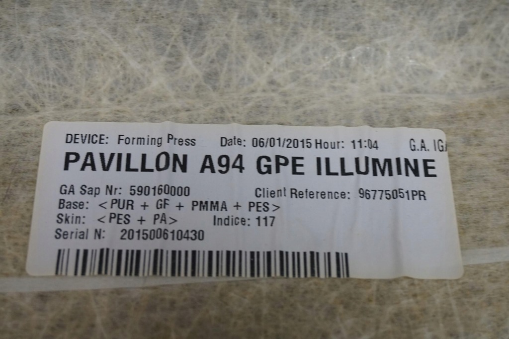 фото №10, Потолок крыша подсвеченная peugeot 2008 i 96775051pr