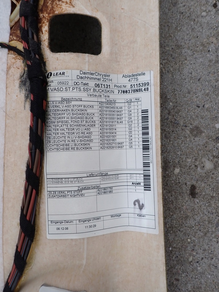 фото №15, Потолок mercedes s500 w221 long