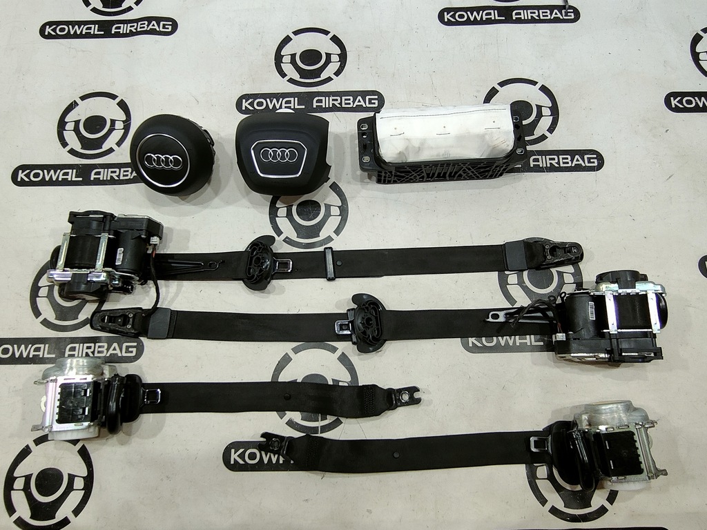 фото №7, Audi a5 8w0 8w панель приладів консоль подушка безпеки подушки безпеки ремені оригінал демонтаж