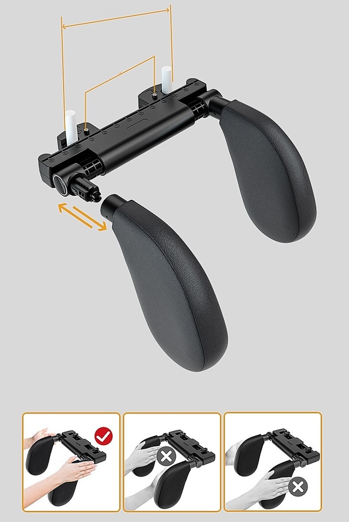 фото №8, Підголівник автомобільний регульований спинка na голови podróżny do спання комфорт