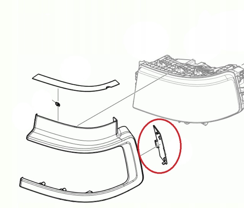 фото №3, Заглушка защита рамки фара левая scania s r