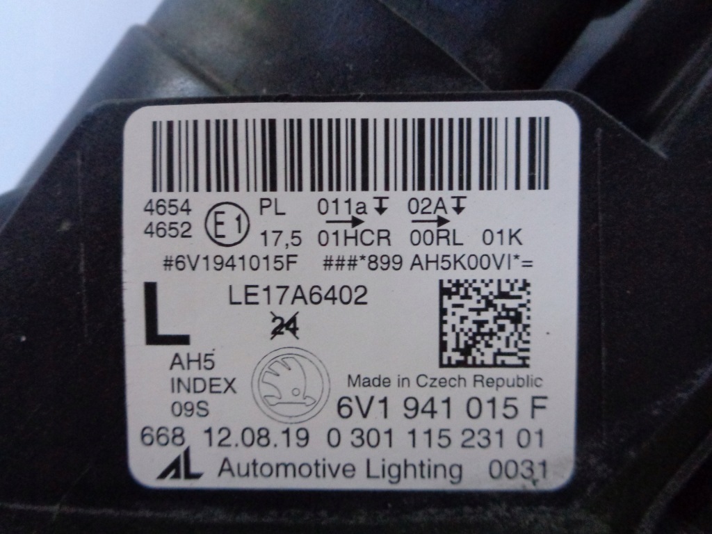 Купити Фара ліва фара skoda fabia 3 3 6v 6v0 18- рестайлінг  full led