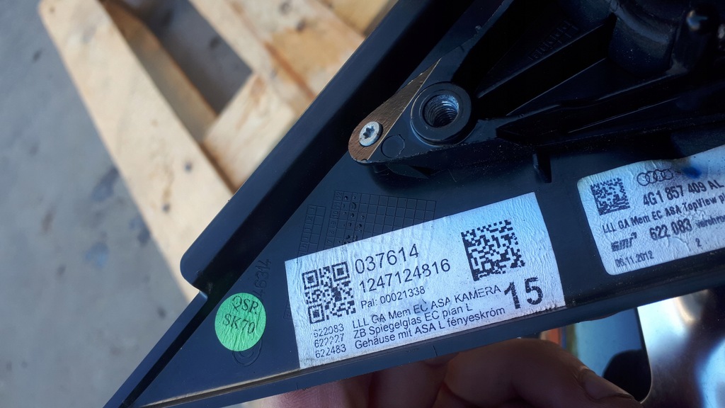 фото №8, S6 c7 4g a6 зеркало левая левый перед камера хром