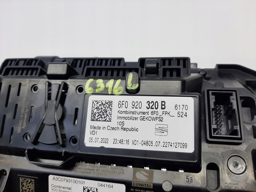 фото №9, Seat arona ibiza 2018- указатель счетчик приборная панель 6f0920320b 6316km