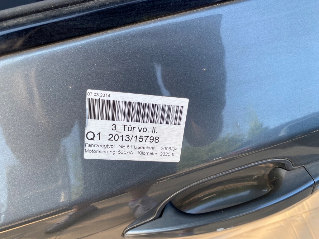 фото №3, Bmw 5 e60 e61 двері ліва перед передні