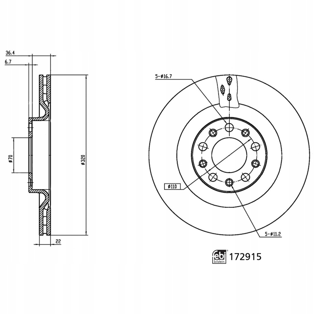 фото №7, Диск гальмівний. alfa romeo giulia 16- задня