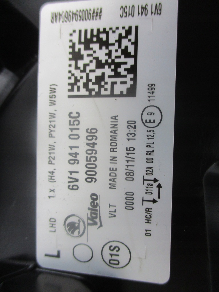 фото №9, Лампа левый перед fabia iii 3 14-18r 6v1941015c