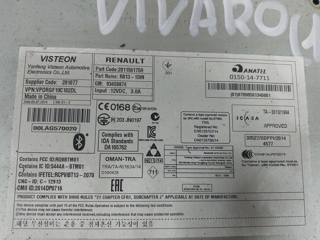 фото №5, Opel vivaro 15- радіо 281156175r