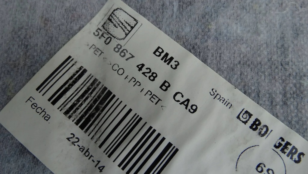 фото №6, Обшивка оббивка багажника права 5f0867428b seat leon iii ca9