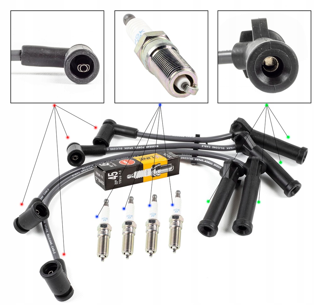 фото №1, Провода +свечи зажигания ngk ford mondeo iv 4 1.6 ti 07-15