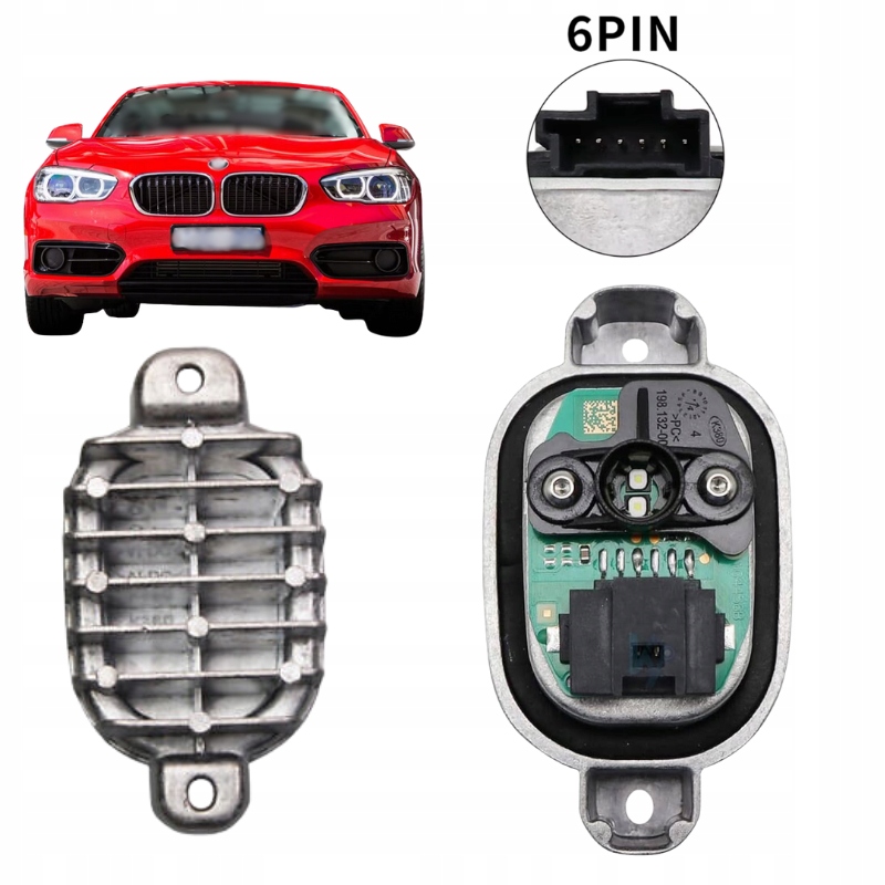 фото №1, Модуль jeż led світла денного drl кільця bmw 1 f20 f21 63117428425 6 pin