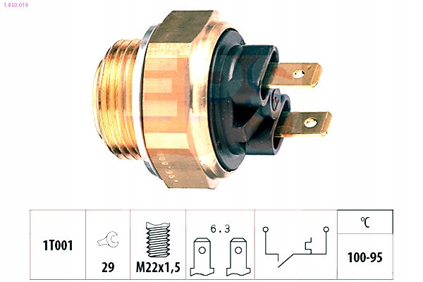 фото №2, Выключатель вентилятора радиатора opel eps