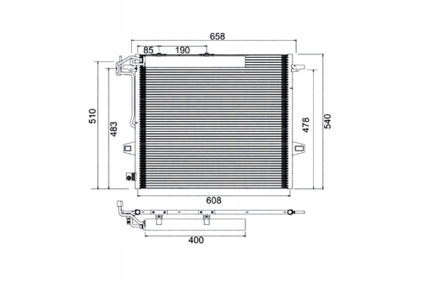 фото №2, Конденсатор mercedes-benz classe g w461g 300 cdi magneti marelli