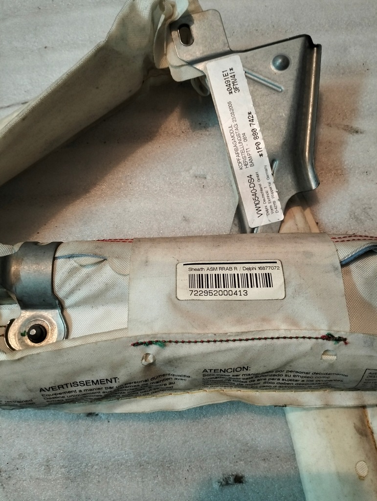 фото №8, Seat leon ii 1p0 шторка безпеки ліва подушка безпеки 1p0880741