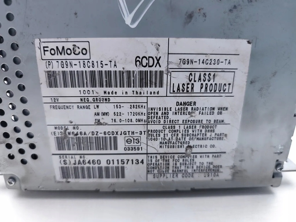 фото №7, Land rover freelander 2 радіо cd player. 2008 suv 4/5dr 7g9n-18c815-ta