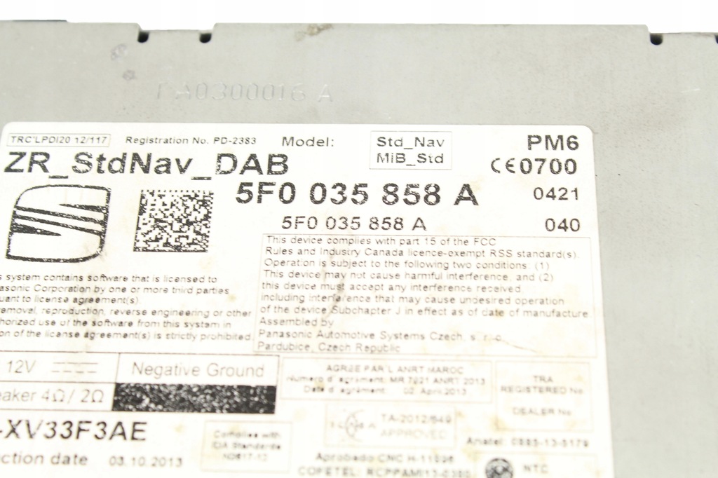 фото №3, Считыватель дисков карта радио seat leon iii 2012-2020 5f0035858a