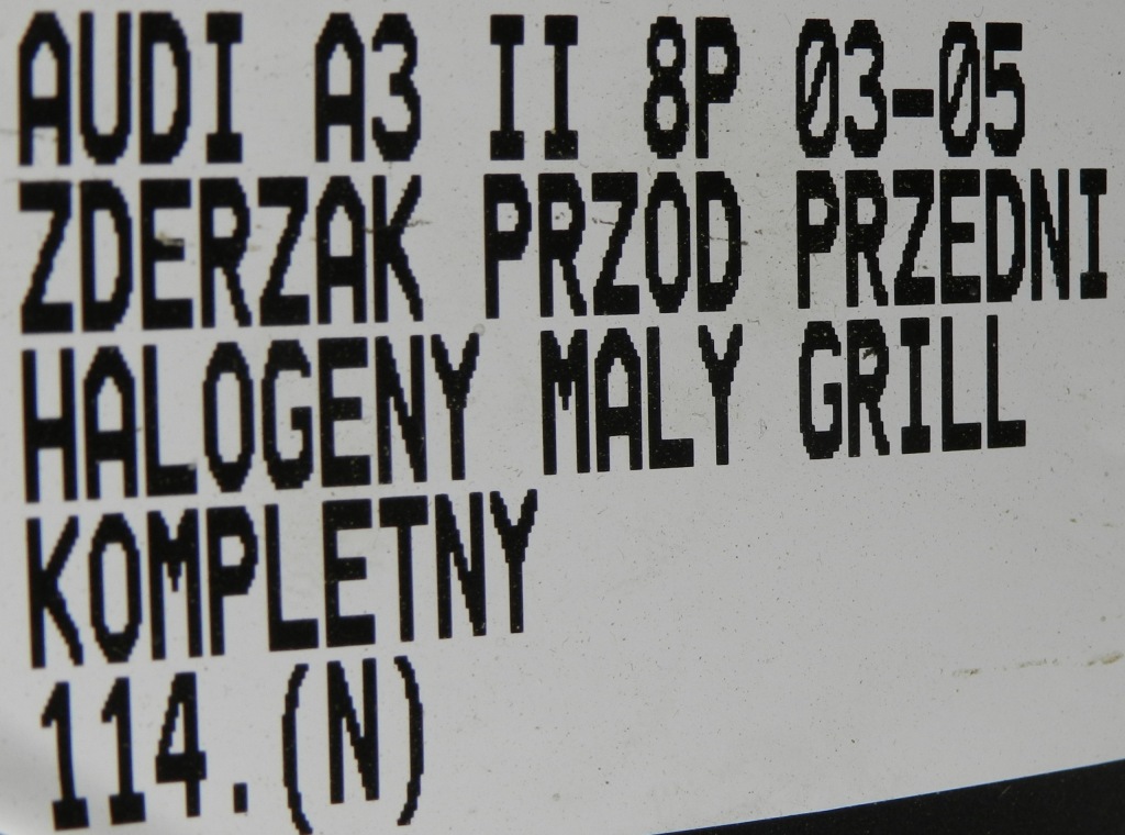 фото №16, 114.zderzak перед audi a3 ii 8p 03-05 малый решётка радиатора