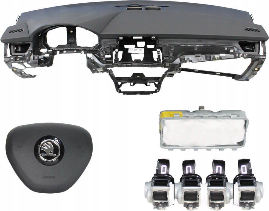 фото №1, Приборная панель консоль подушка безопасности ремни skoda kamiq