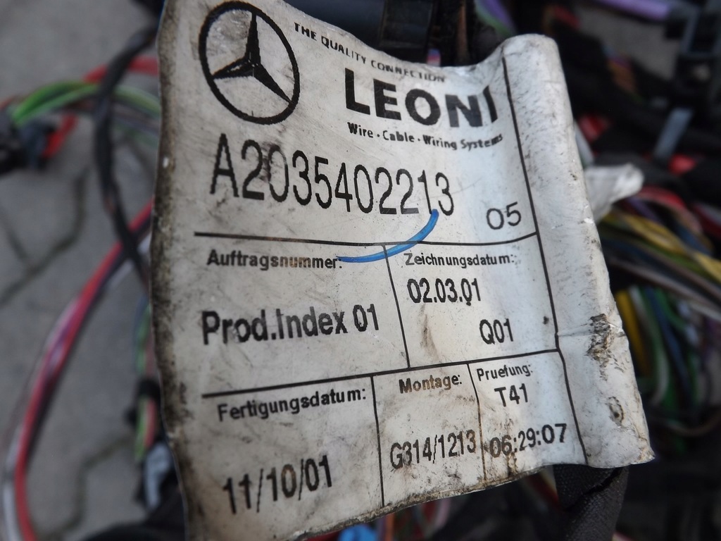 фото №10, Mercedes w203 2.2 cdi c220 джгут електропроводка відсік двигуна салону салон