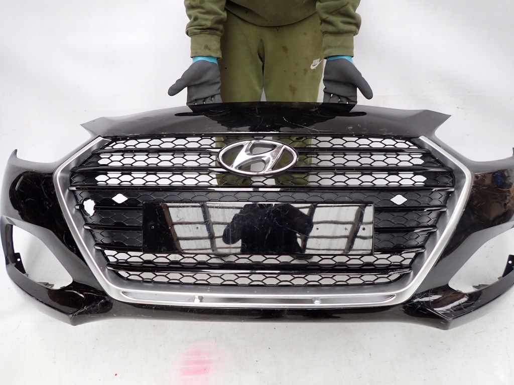 фото №12, Hyundai i40 lift 14- бампер перед передній решітка радіатора pdc 86511-32000