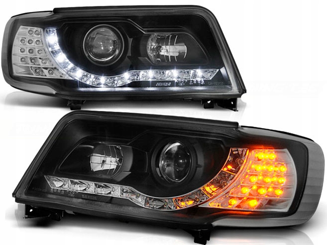фото №1, Лампы перед audi 100 c4 90-94 black led светодиодный