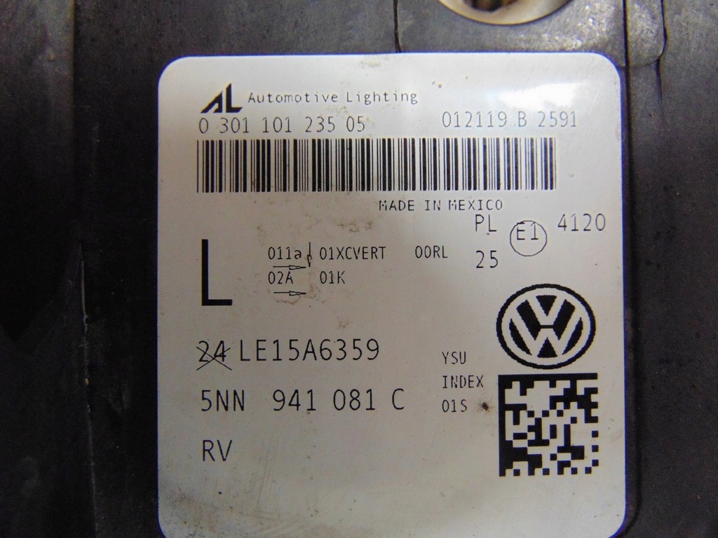 фото №15, Лампа ліва перед vw tiguan ii allspace 5nn941081c europa