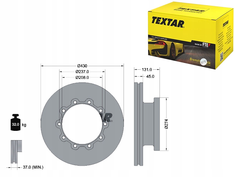 фото №1, Гальмівні диски гальмівні 2szt. перед задня scania 4 4 bus irizar pb k g r t