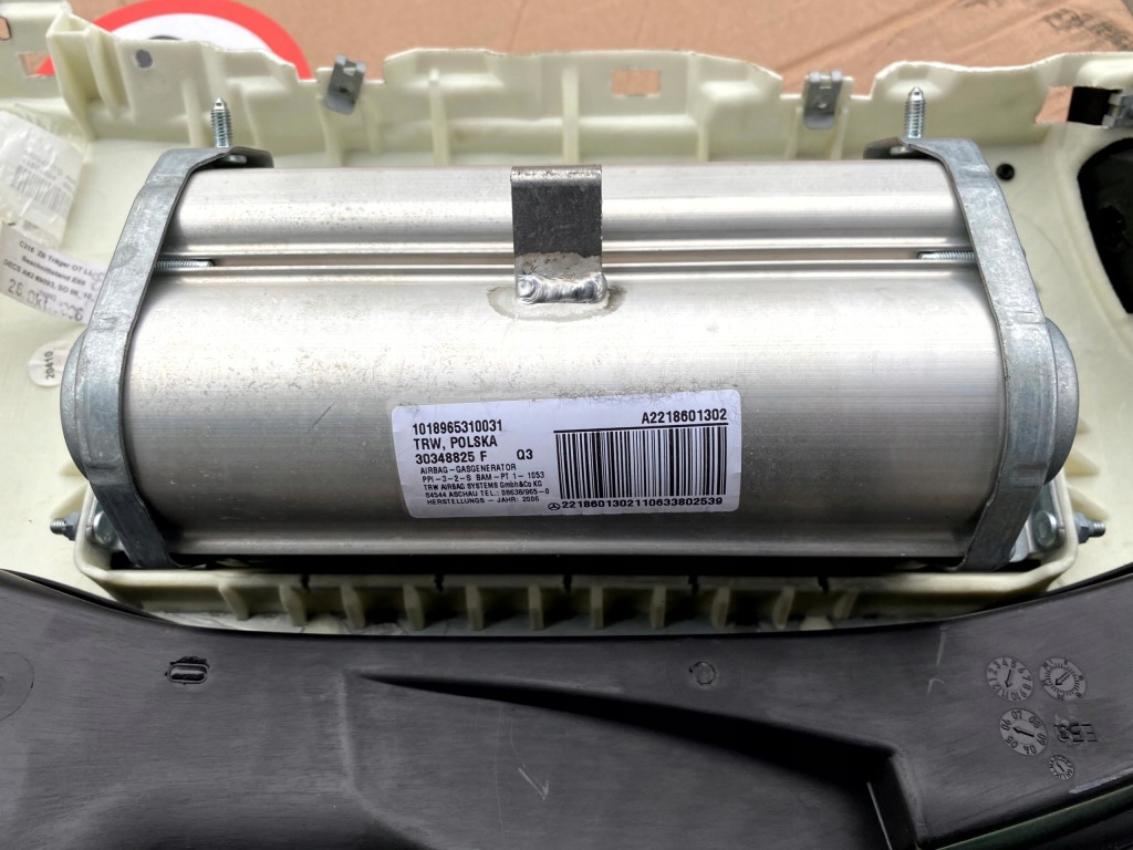 фото №10, Mercedes cl w216 - консоль панель приладів приладова подушка безпеки europa eu шкіра