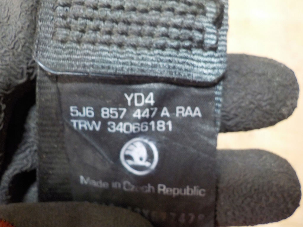 фото №5, Pas безопасности левый задняя fabia ii 5j6857447a