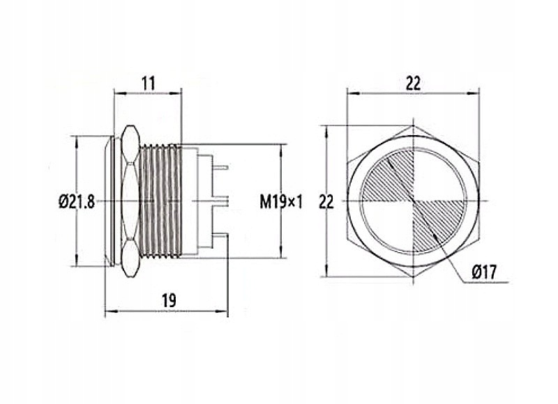 фото №11, Лампа управления, индикатор led 22mm зелёный 12v