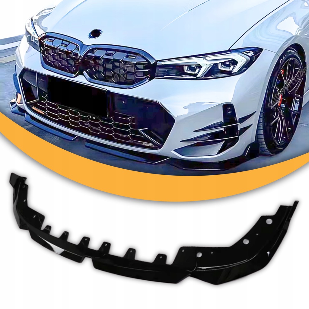 фото №13, Спліттер накладка бампера bmw g20 g21 polift lci m набір чорний блиск