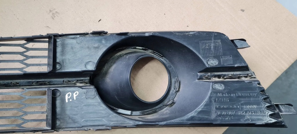 фото №7, S6 c7 4g lift решітка бампера права правий перед pod радар 4g0807682ag black