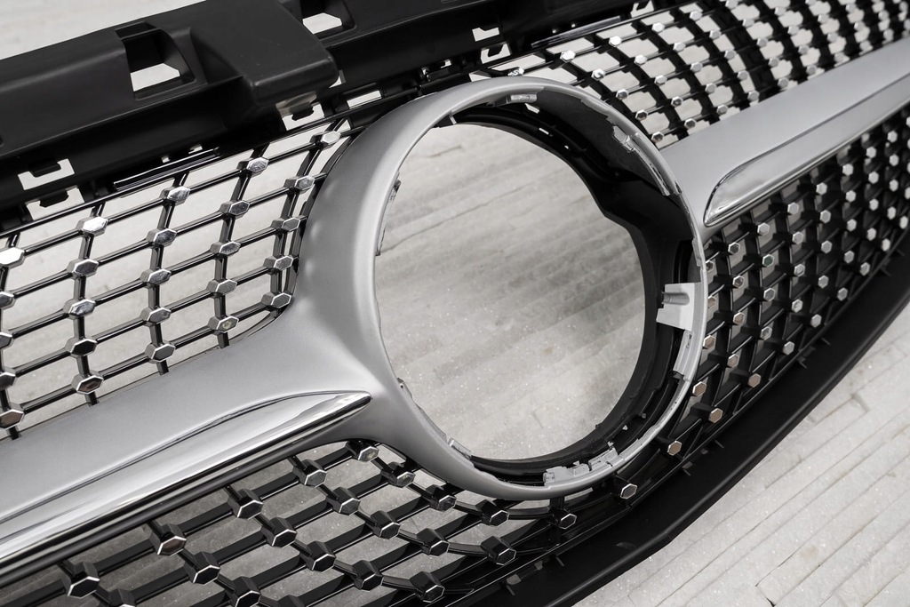 фото №9, Mercedes cla c117 2016-2018 решётка радиатора diamond серебристый