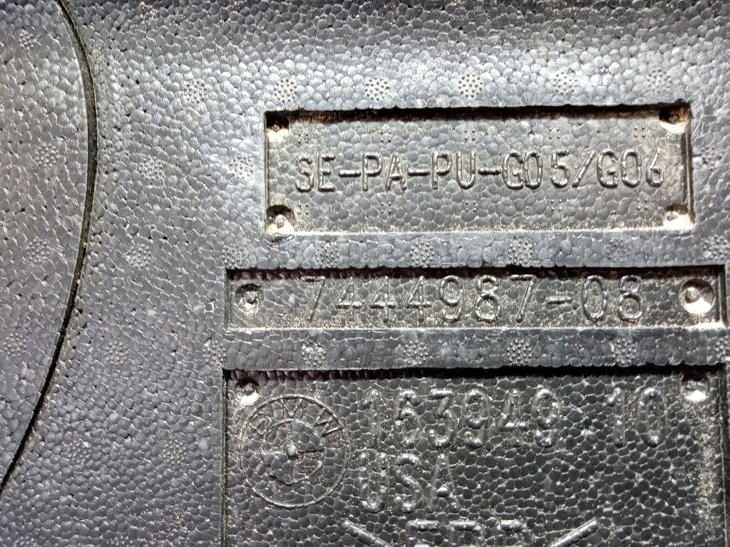фото №6, Bmw x5 g05 пенополистирол pod задняя сиденье 7444987