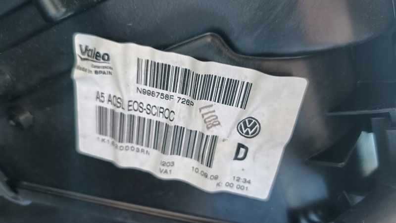 фото №5, Vw eos 09r обігрівач 1k1820003rn