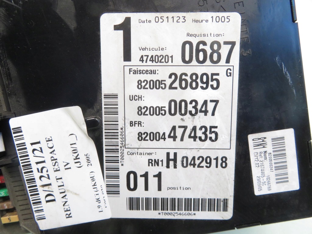 фото №5, Bsi renault espace iv 1.9 dci 8200526895